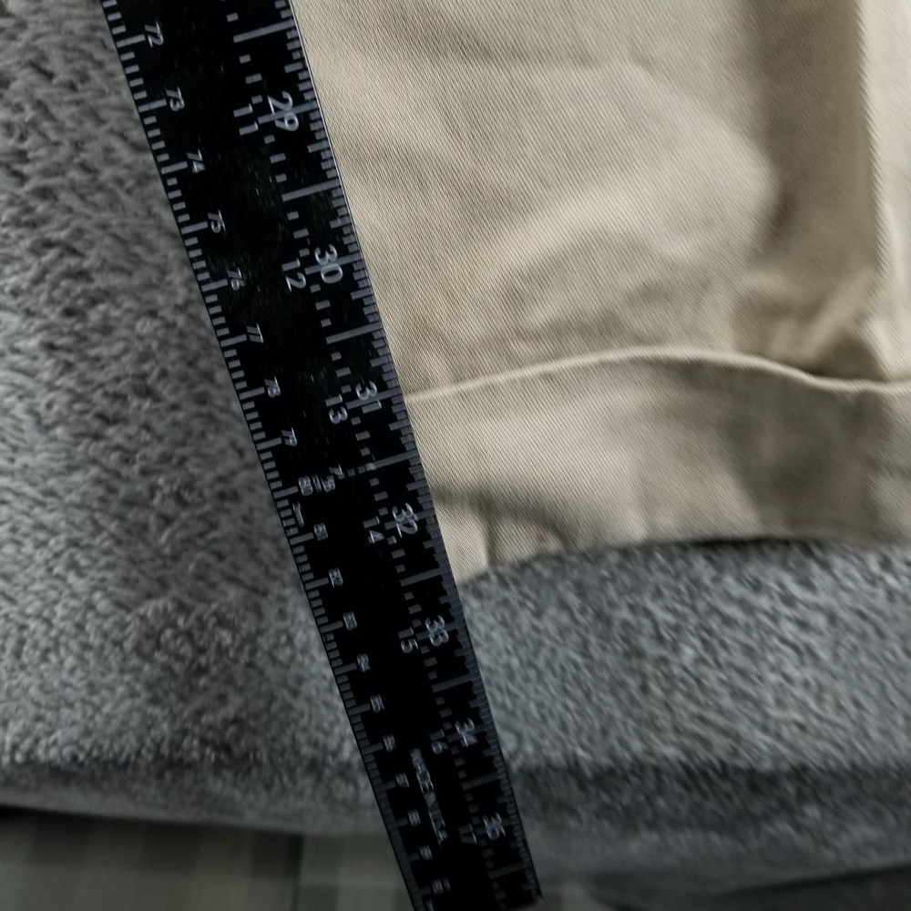 Polo Ralph Lauren Pants Mens 38x34 Beige Chino Pleated Cuffed Straight - Picture 7 of 9